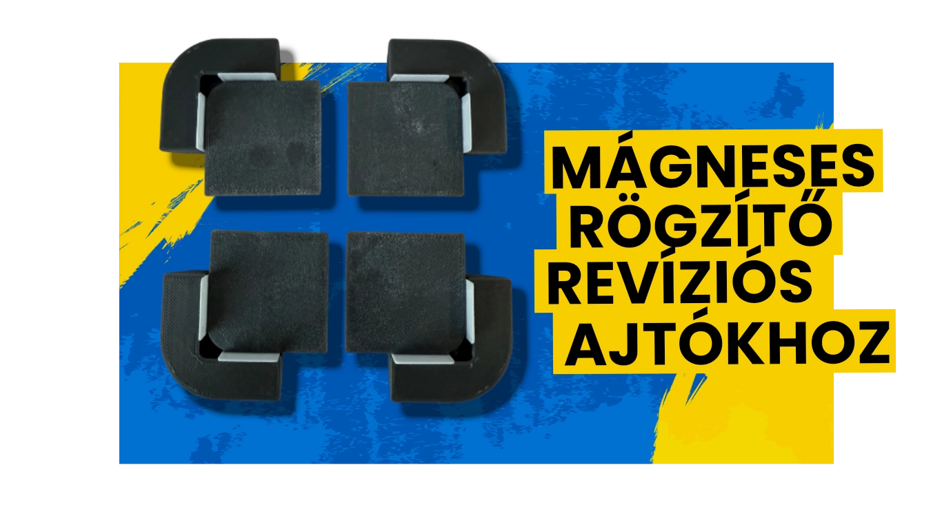 Szervizajtó mágneses rögzítőelemek - revíziós ajtó esztétikus felszerelése.