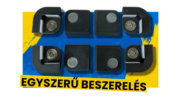 Szervizajtó mágneses rögzítőelemek - revíziós ajtó esztétikus felszerelése.